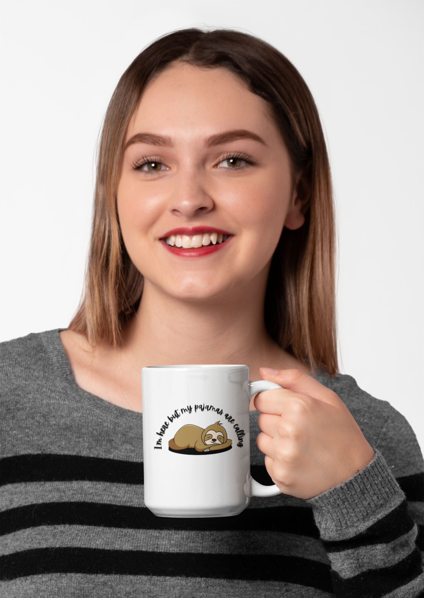 Sleepy Sloth Ceramic Mug