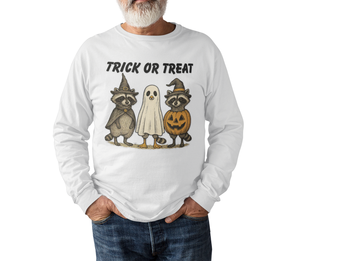 Halloween Unisex Long Sleeve Tee | Cute Trick or Treat Graphic Shirt