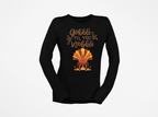 Thanksgiving Long Sleeve Tee, Fall Shirt, Gobble Till You Wobble, Holiday Apparel, Unisex Fashion, Family Celebration Outfit