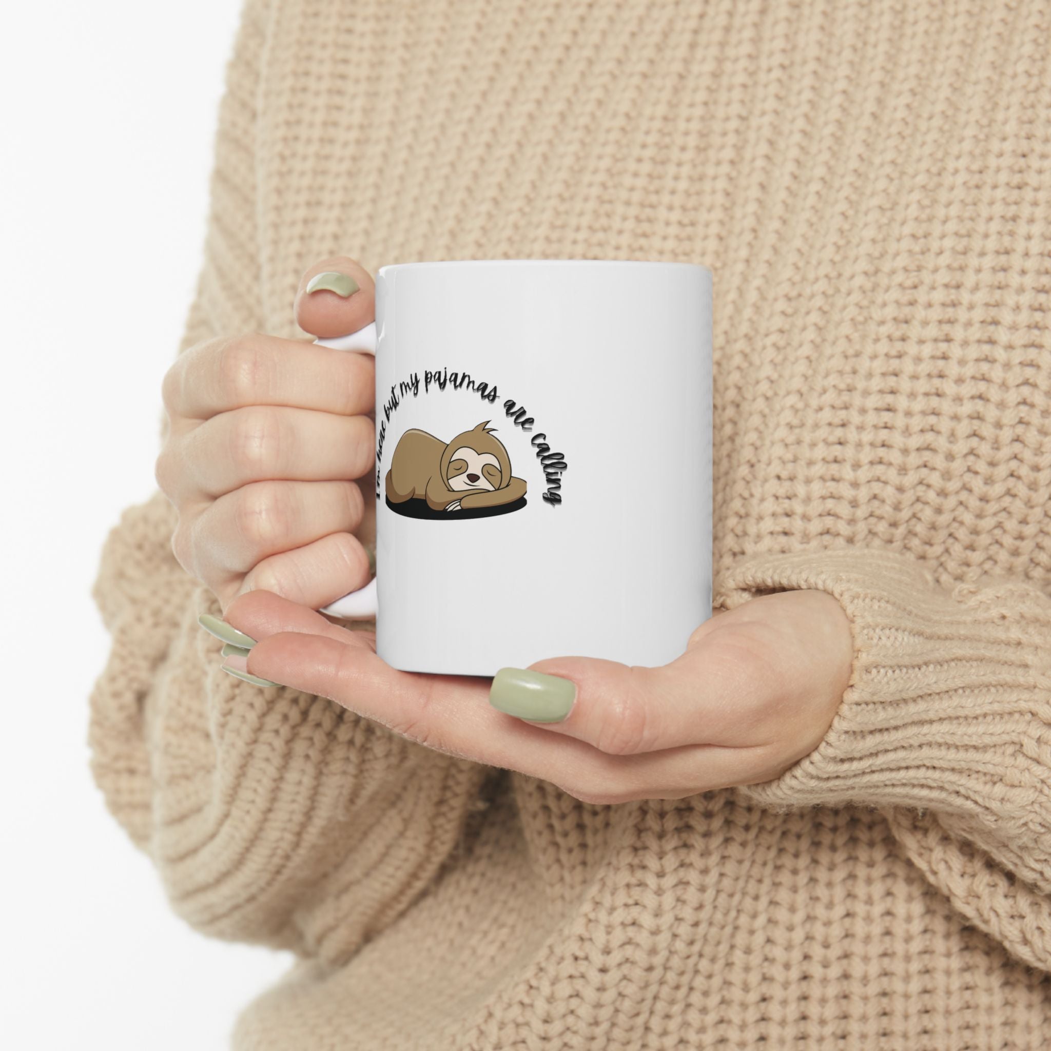 Sleepy Sloth Ceramic Mug