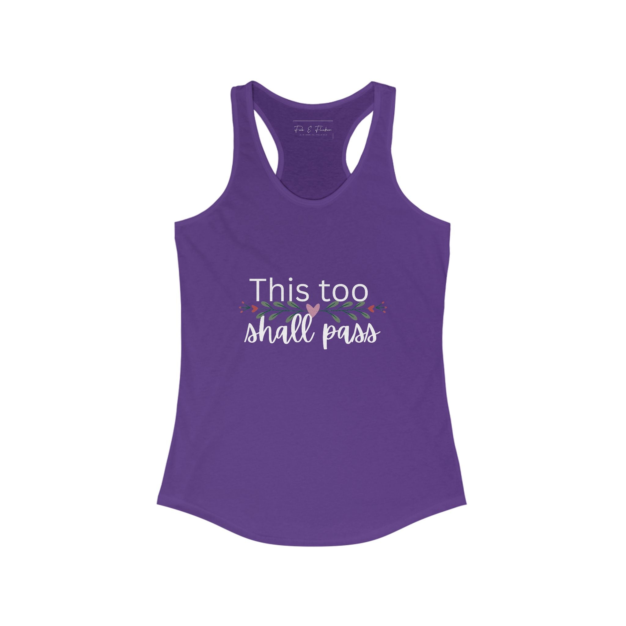 Inspirational Women's Racerback Tank - This Too Shall Pass