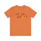 Fall-Themed Unisex T-Shirt - Hello Fall Graphic Tee, Autumn Apparel, Seasonal Gift, Cozy Casual Wear, Halloween Top