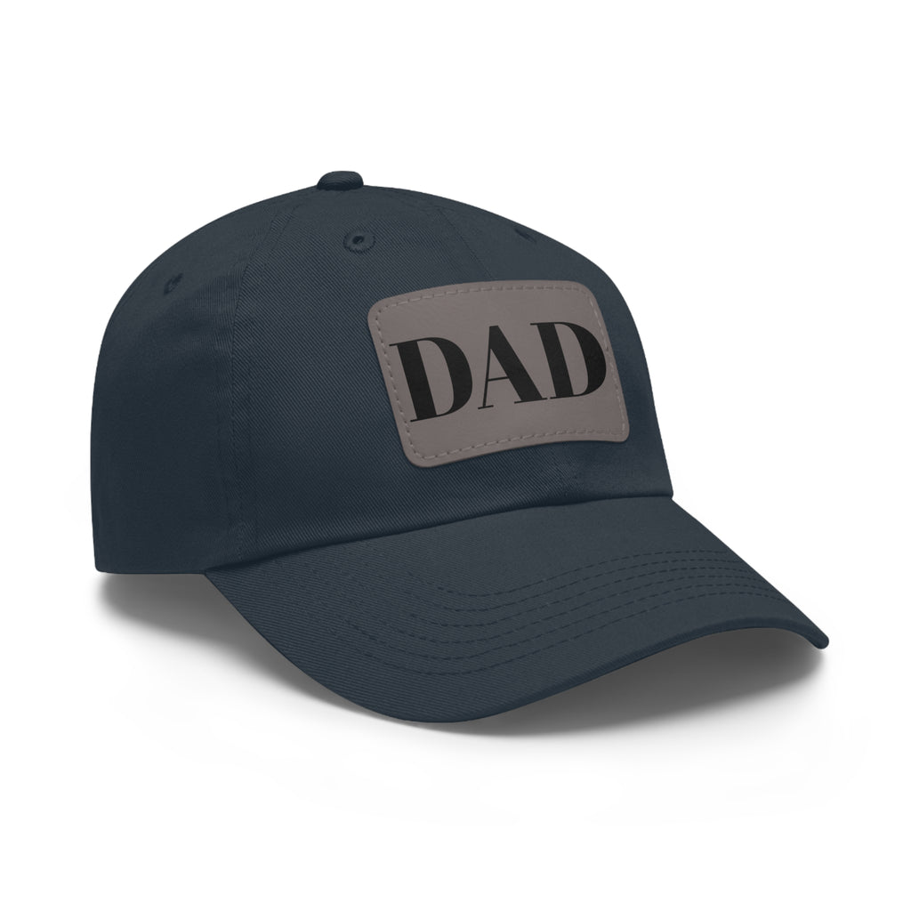 Stylish Dad Hat, Casual Everyday Wear, Father's Day Gift, Outdoor & Fun, Adjustable Cap, Unique Leather Patch Design