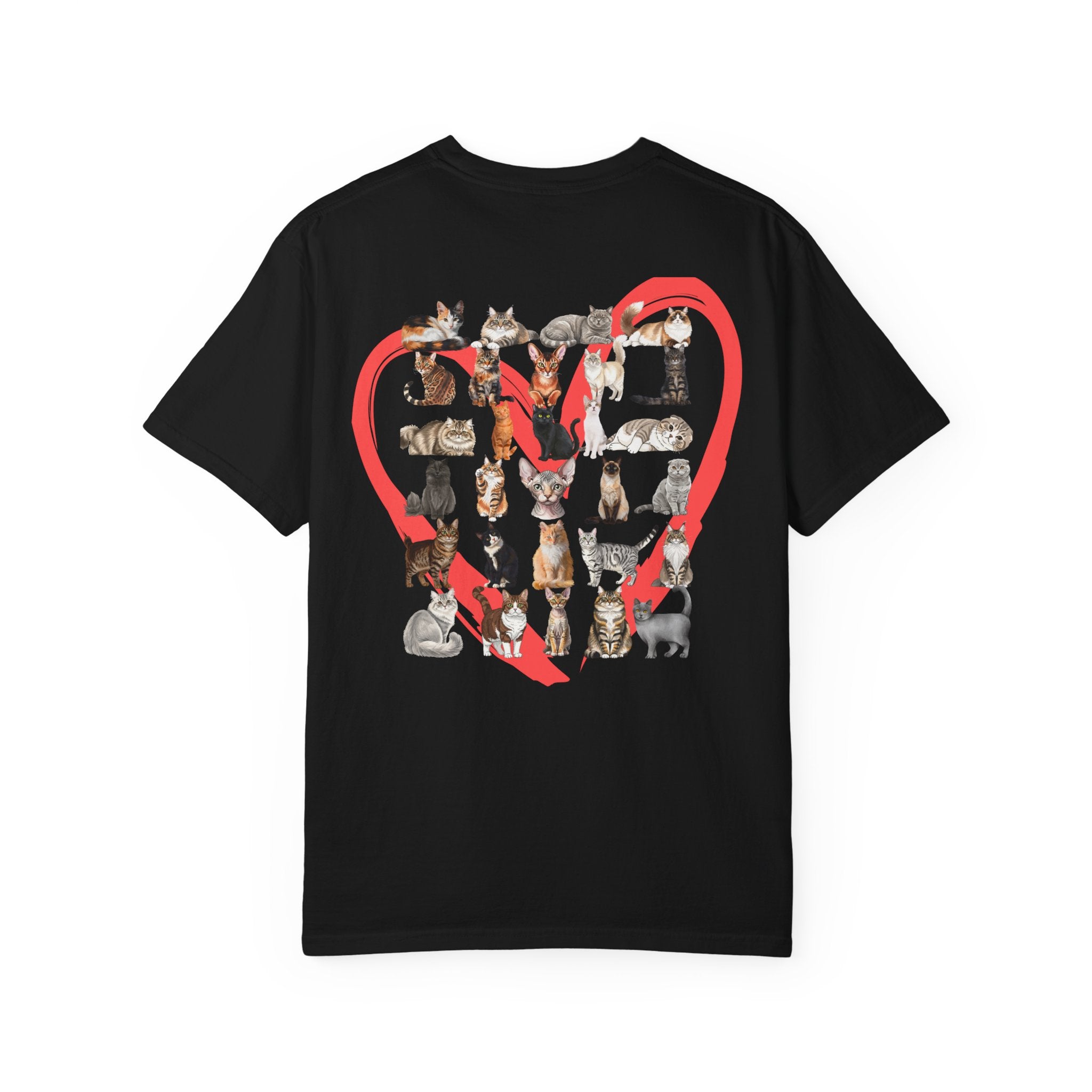 Love Cats Heart Collage T-Shirt — Cute Cat Lover Tee