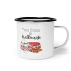 True Crime & Hallmark Enamel Camp Cup - Cozy Drinkware for Crafters & Fans, Perfect Gift for Holidays, Camping, Movie Nights