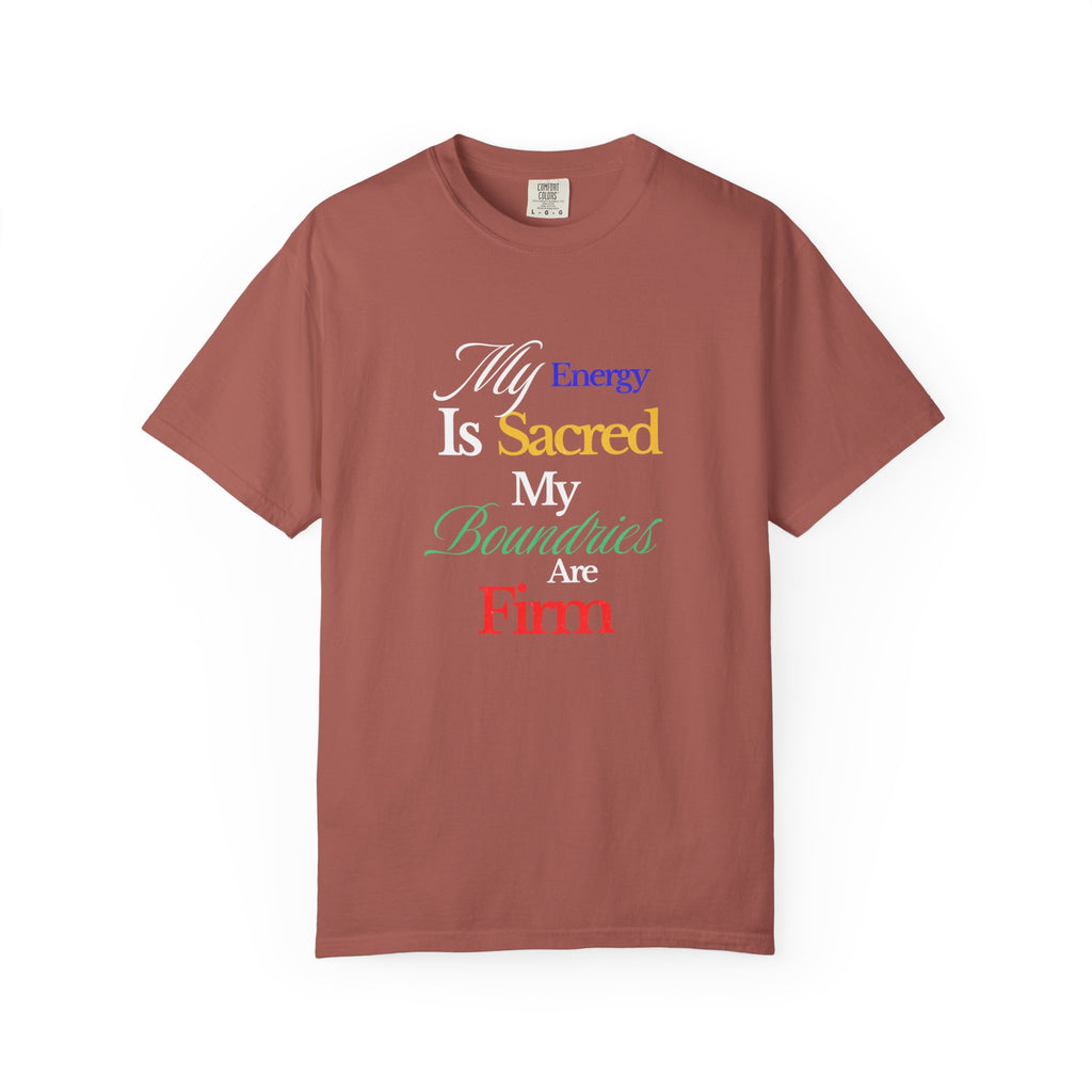 Comfort Colors Empowerment T-shirt, Positive Energy Tee, Personal Boundaries Top, Self-Care Apparel, Authenticity Clothing