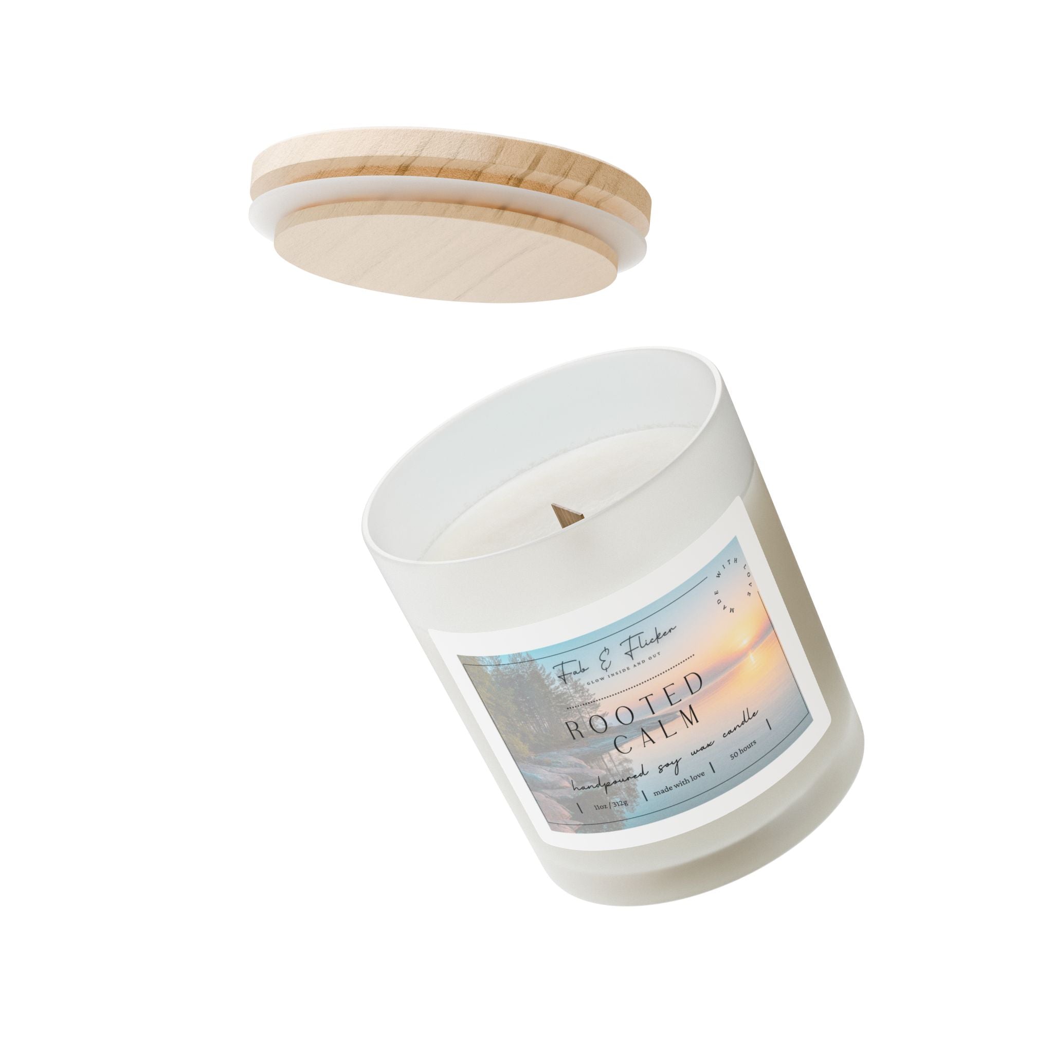 Frosted Glass Candle - Serenity Inducing Scented Candles | 11oz Decorative Candle, Various Scents