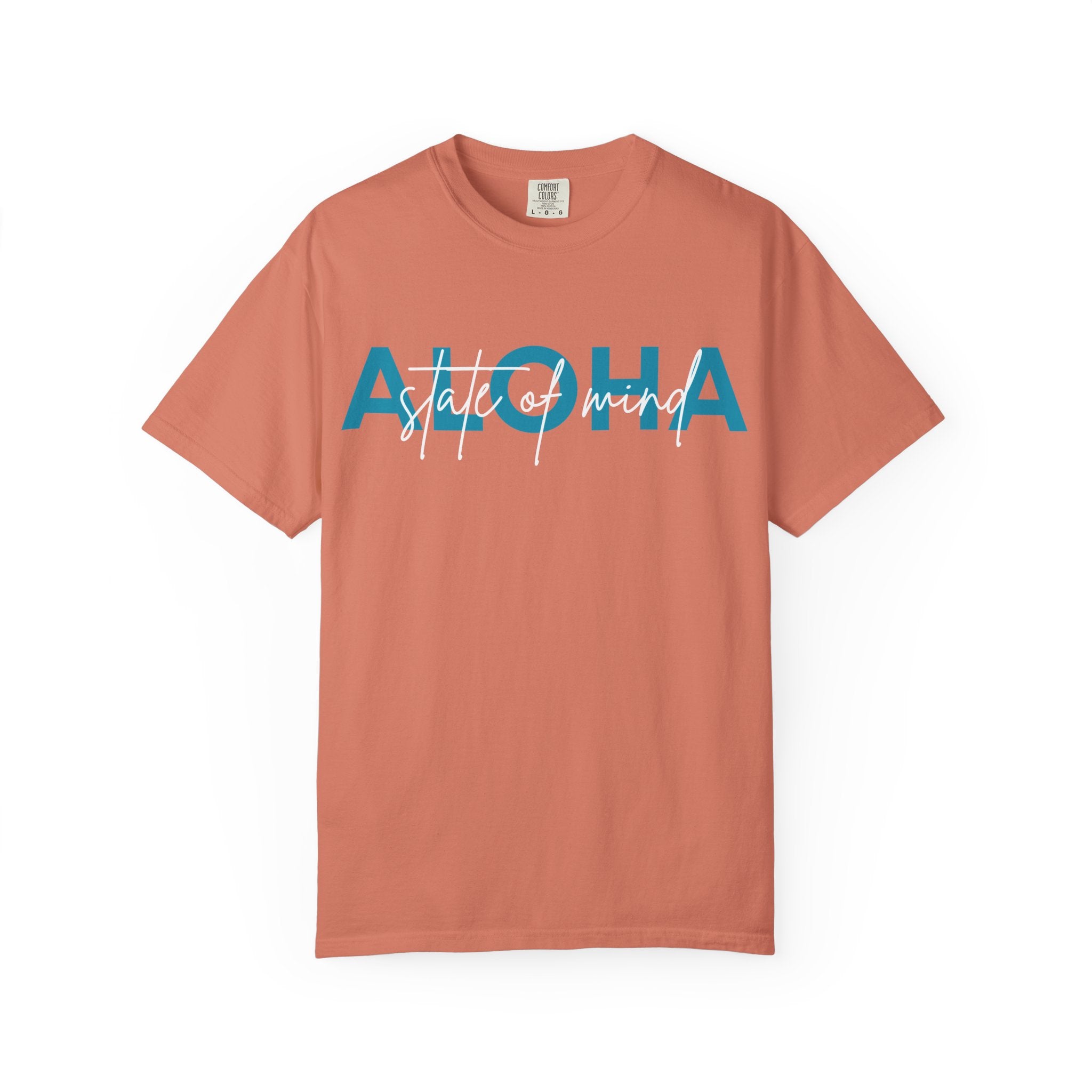 Aloha Vibes Comfort Colors Shirt – Vintage Garment-Dyed Unisex T-Shirt, Tropical Retro Tee, Coastal Beachwear, Soothing Island Style Gift