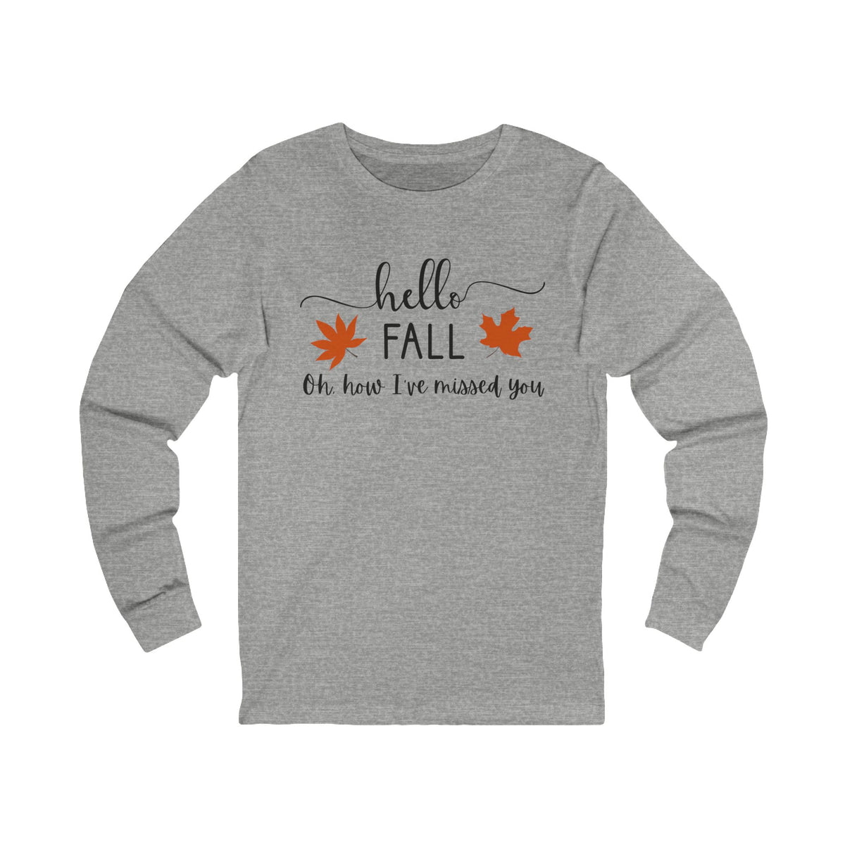 Fall Long Sleeve Tee, Cozy Autumn Shirt, Unisex Graphic Tee, Seasonal Apparel, Thanksgiving Gift, Hello Fall Shirt