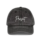Vintage Embroidered Cap - 'Present' & 'Not Perfect'