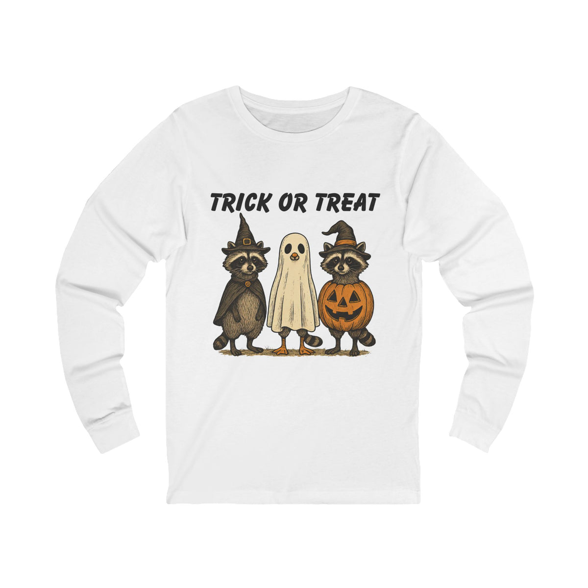 Halloween Unisex Long Sleeve Tee | Cute Trick or Treat Graphic Shirt
