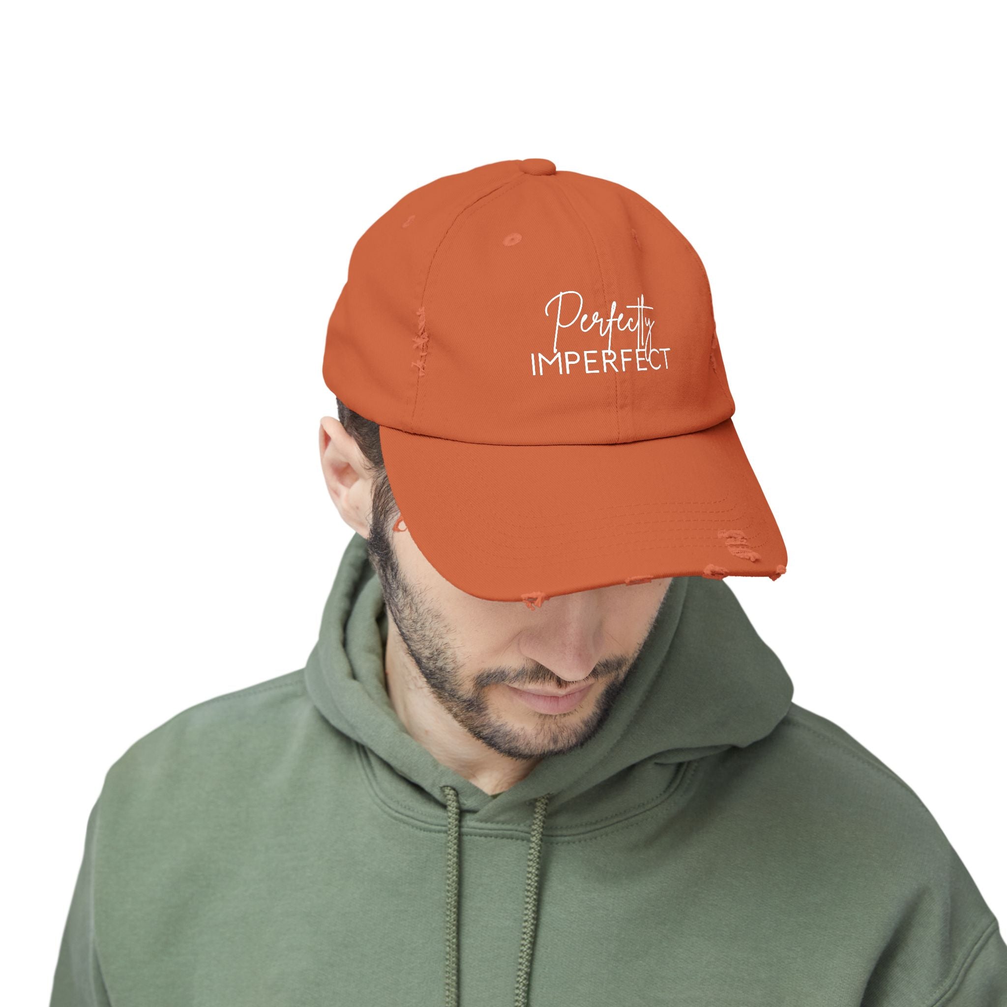 Perfectly Imperfect Distressed Cap - Trendy Unisex Hat for Casual Wear