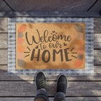 Welcome to Our Home Doormat — Rustic Welcome Entry Mat