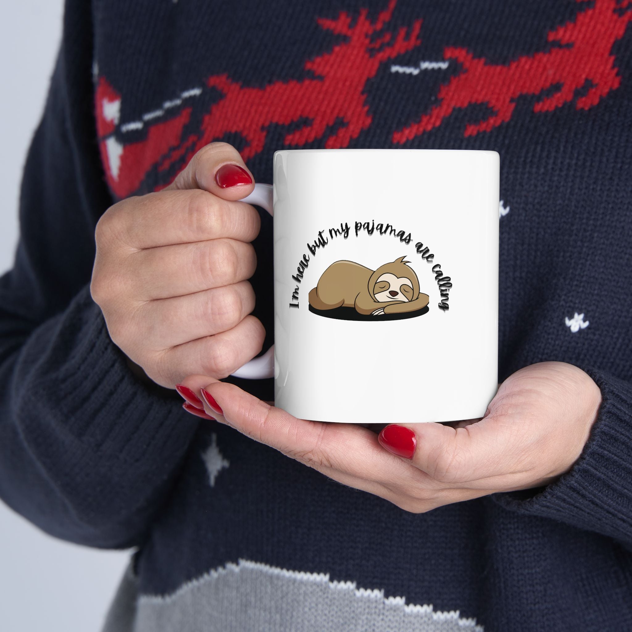 Sleepy Sloth Ceramic Mug
