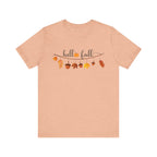 Fall-Themed Unisex T-Shirt - Hello Fall Graphic Tee, Autumn Apparel, Seasonal Gift, Cozy Casual Wear, Halloween Top