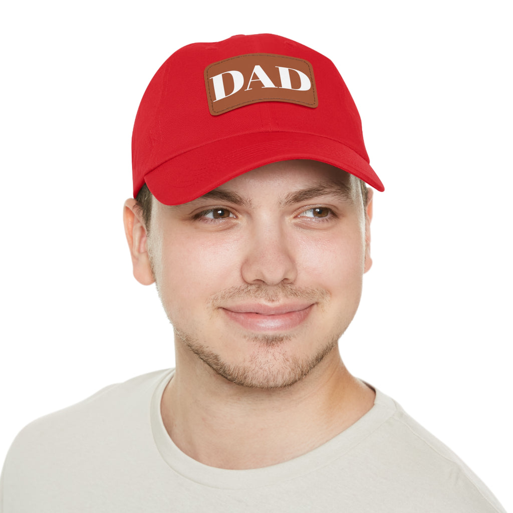Stylish Dad Hat, Casual Everyday Wear, Father's Day Gift, Outdoor & Fun, Adjustable Cap, Unique Leather Patch Design