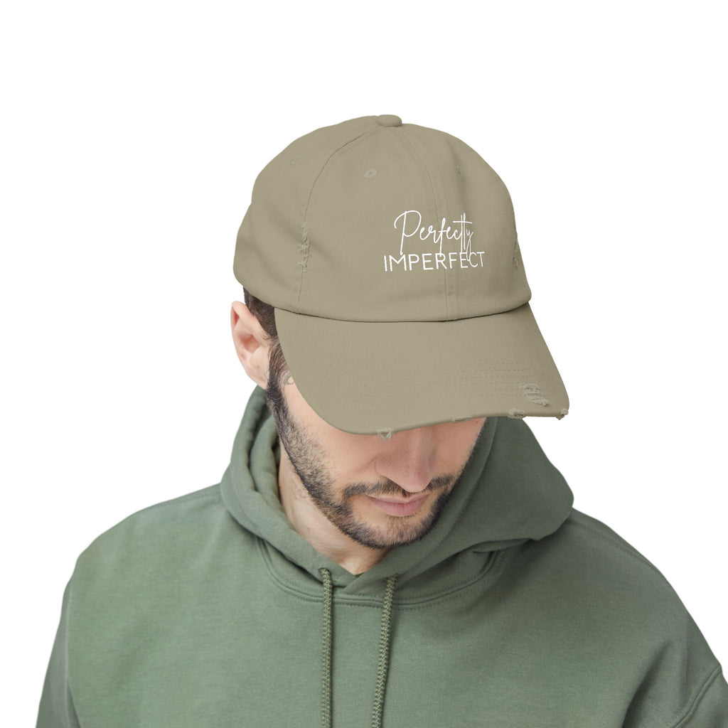 Perfectly Imperfect Distressed Cap - Trendy Unisex Hat for Casual Wear