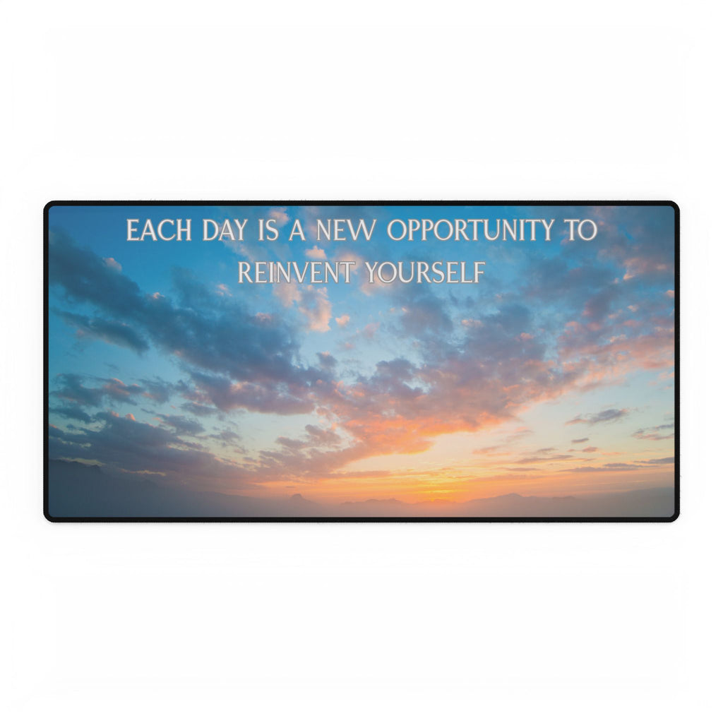Desk Mat - Daily Affirmation, Bright & Cheerful Summer Design for Home Office and College Students