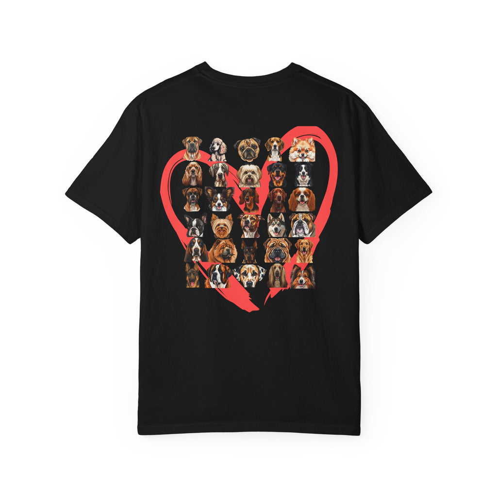 Love Dog Heart Collage T-Shirt — Cute Dog Lover Tee