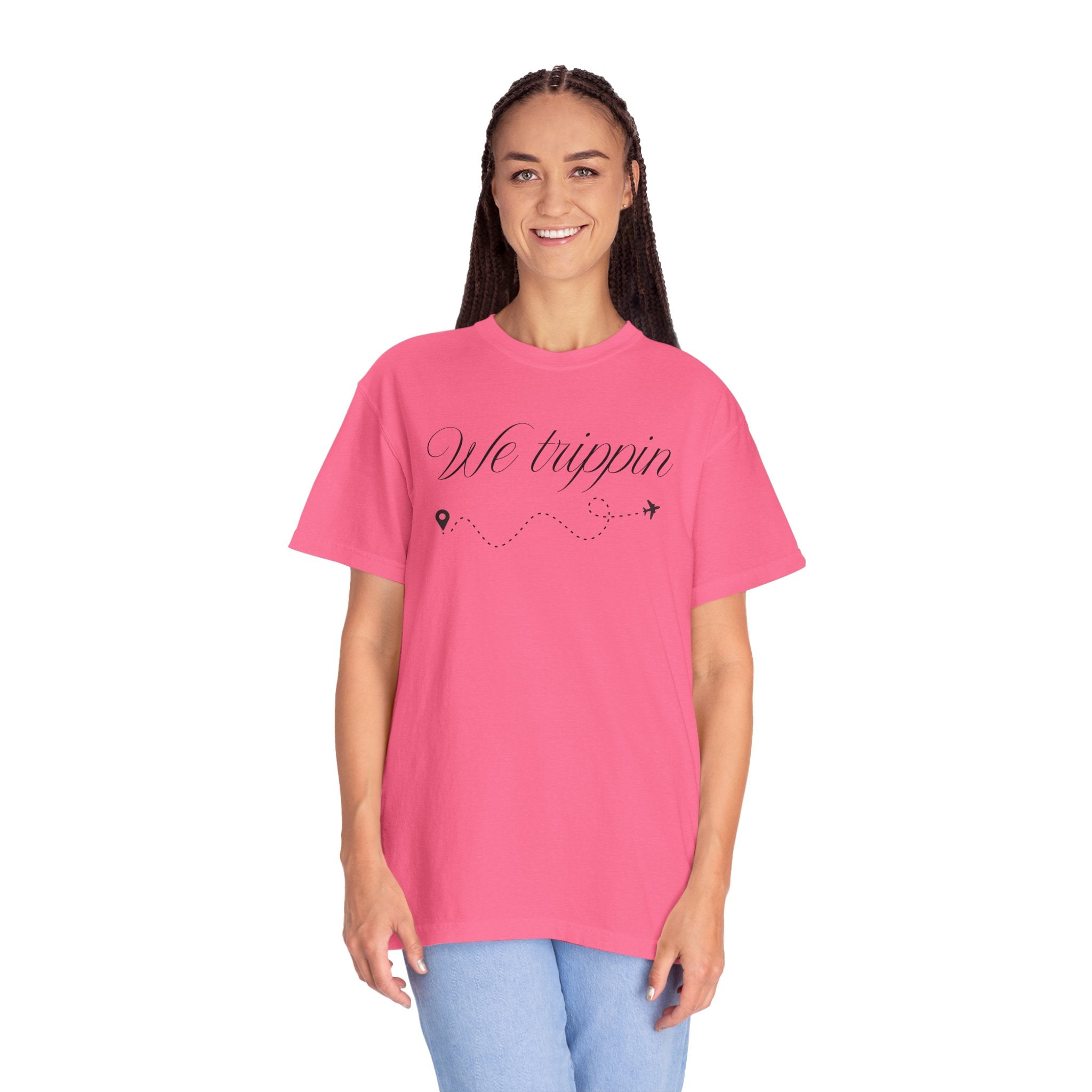 Comfort Colors Garment-Dyed Travel T-Shirt - 'We Trippin' & 'The Key to Happiness'