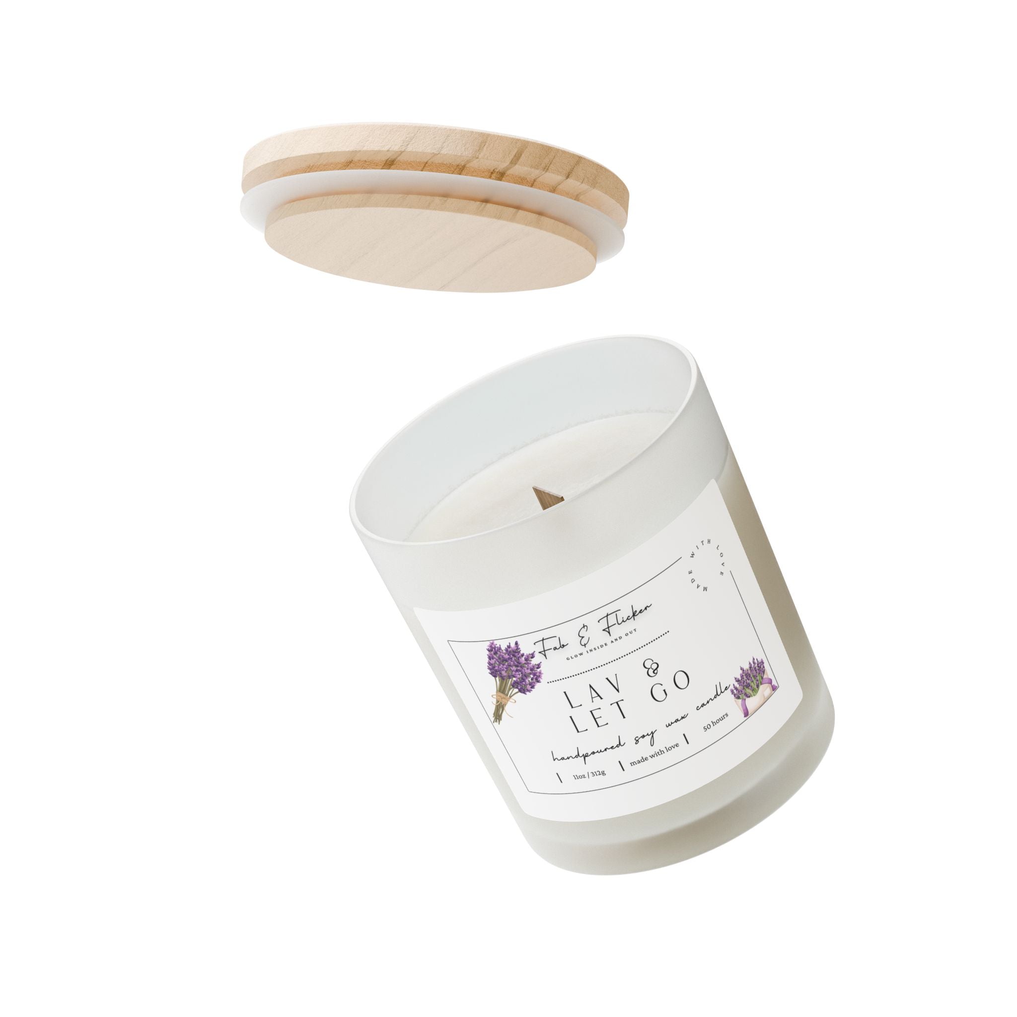 Frosted Glass Candle - Serenity Inducing Scented Candles | 11oz Decorative Candle, Various Scents