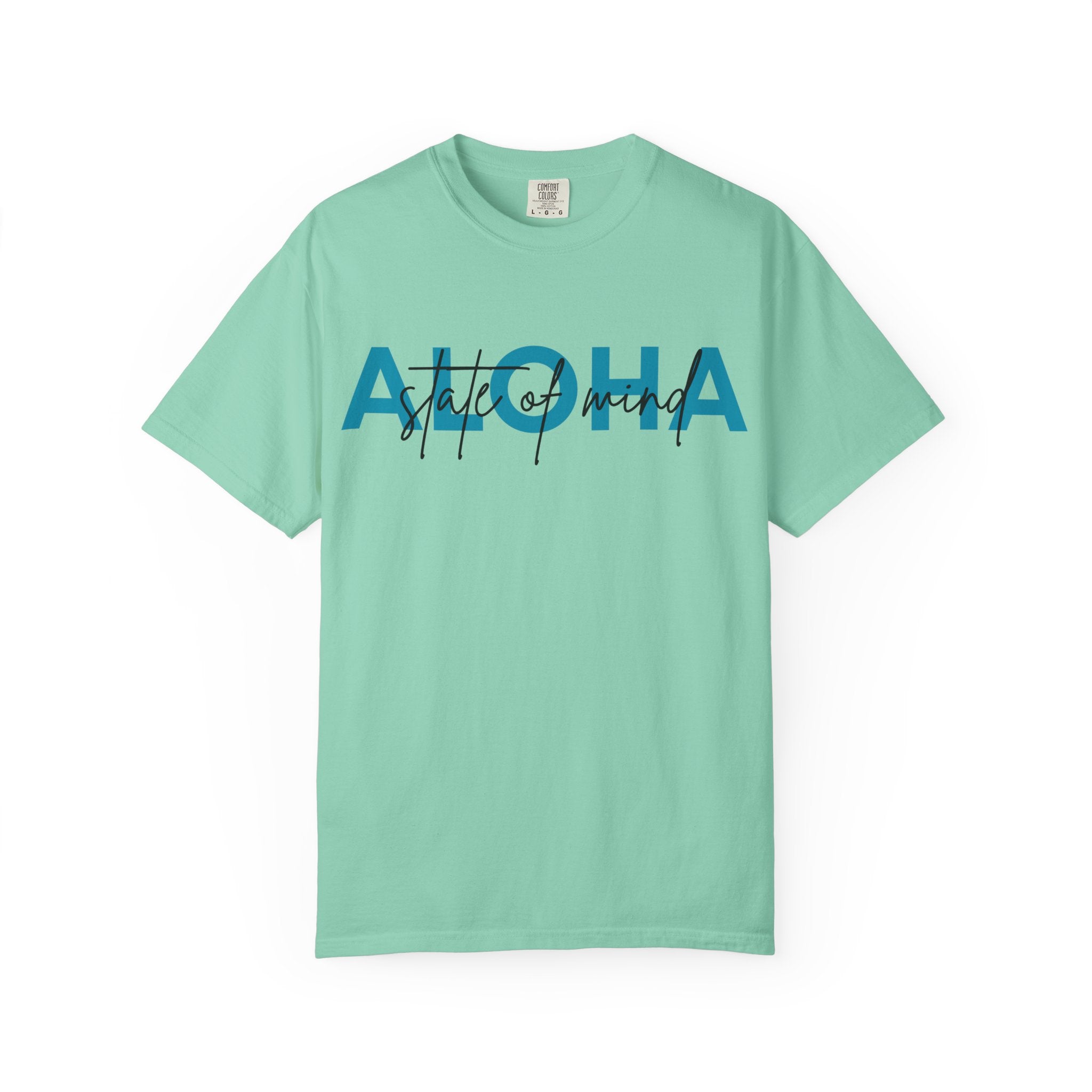 Aloha Vibes Comfort Colors Shirt – Vintage Garment-Dyed Unisex T-Shirt, Tropical Retro Tee, Coastal Beachwear, Soothing Island Style Gift