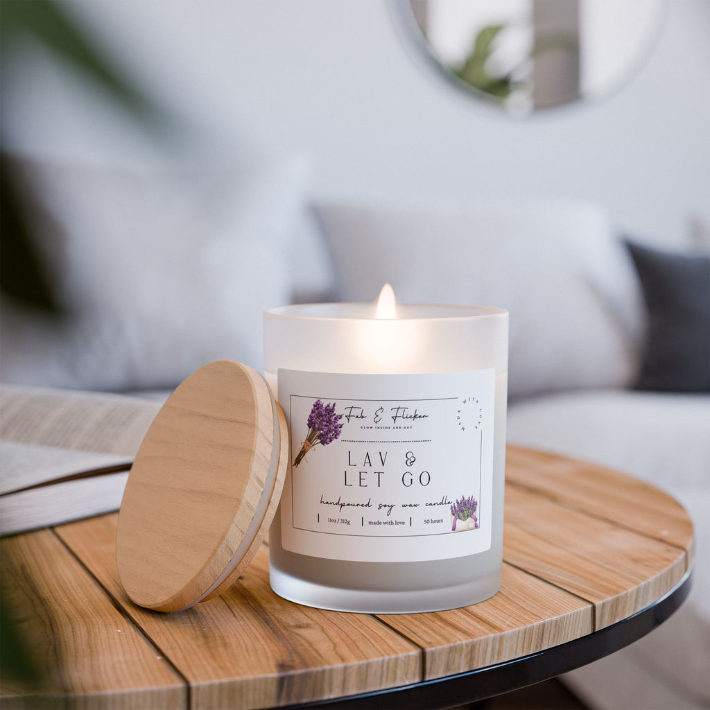 Frosted Glass Candle - Serenity Inducing Scented Candles | 11oz Decorative Candle, Various Scents