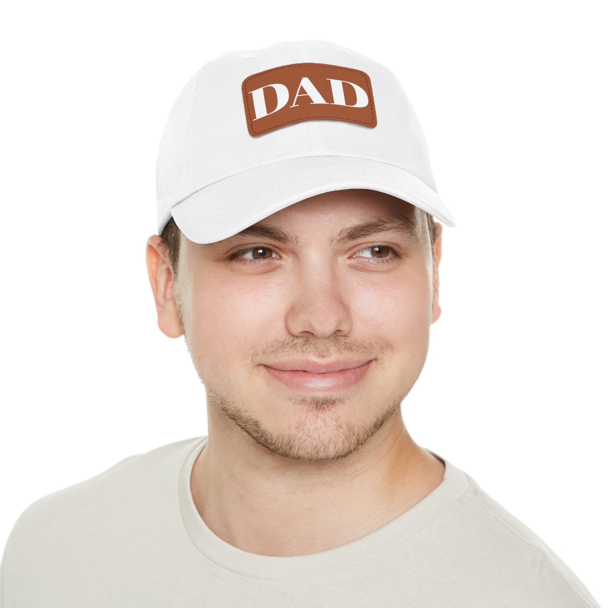 Stylish Dad Hat, Casual Everyday Wear, Father's Day Gift, Outdoor & Fun, Adjustable Cap, Unique Leather Patch Design
