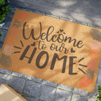 Welcome to Our Home Doormat — Rustic Welcome Entry Mat